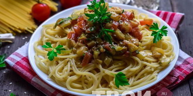 Рецепт спагетти с кабачками