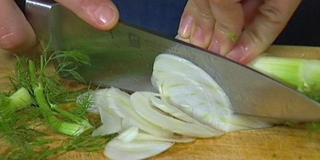 Рецепт спагетти с крабами и фенхелем