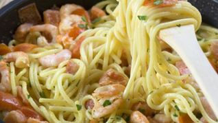 Рецепт Спагетти с креветками