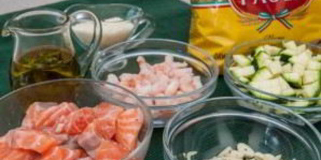 Рецепт спагетти с лососем под сливочным соусом