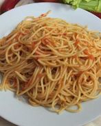 Спагетти с соусом из запеченного перца