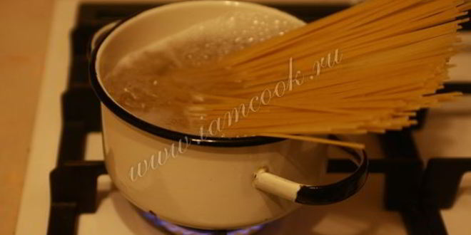 Рецепт спагетти с сыром