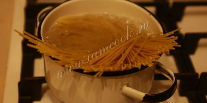 Рецепт спагетти с сыром