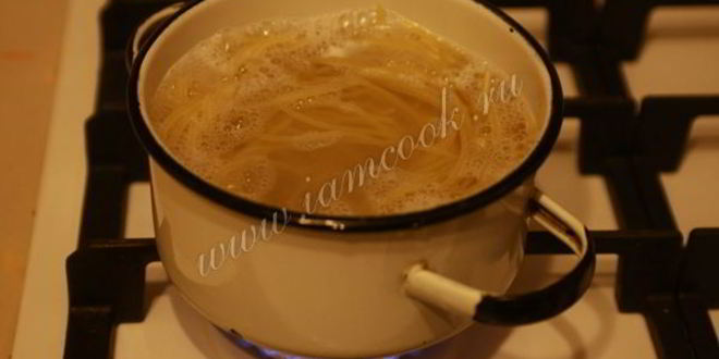 Рецепт спагетти с сыром