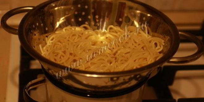 Рецепт спагетти с сыром