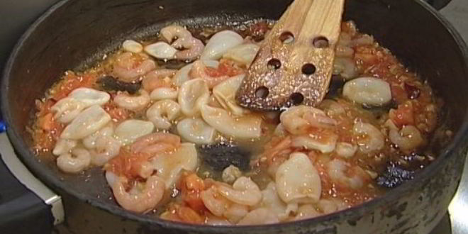 Рецепт спагетти в рыбном соусе