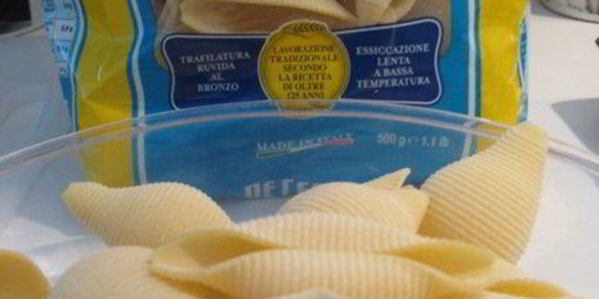 Рецепт запеченные конкильони, фаршированные мясом