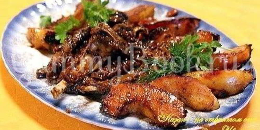 Как приготовить баранина с жареной айвой