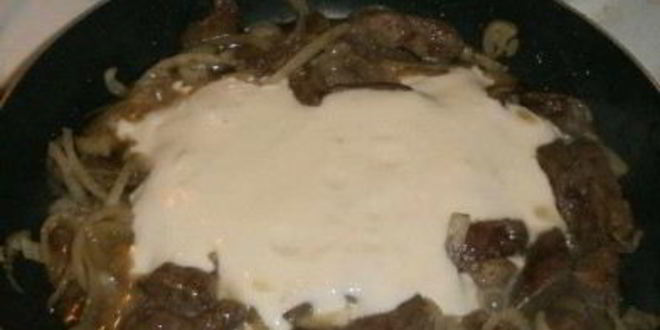 Рецепт бефстроганов из печени со сметаной