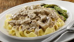 Рецепт Бефстроганов со свининой и говядиной в мультиварке