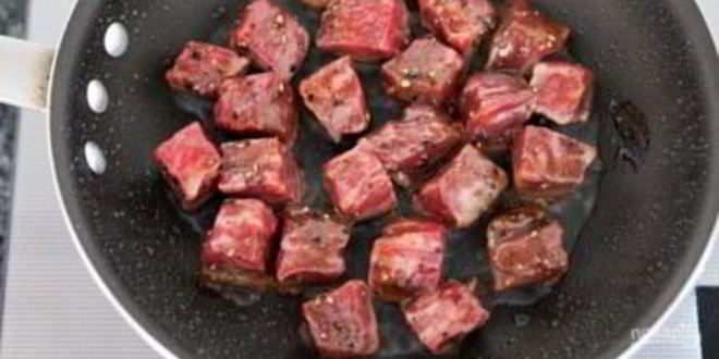 Рецепт говядина с перцем на сковороде