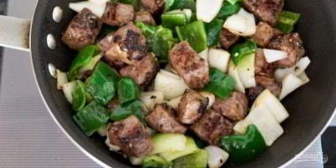 Рецепт говядина с перцем на сковороде