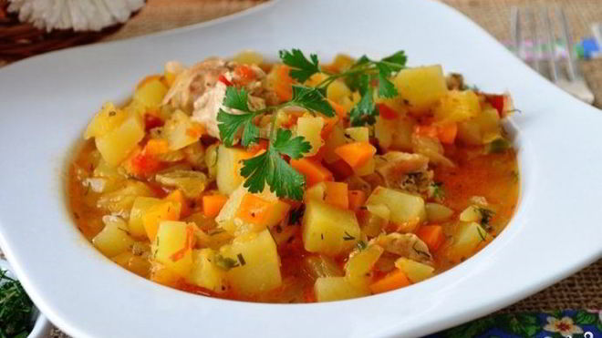 Рецепт Индейка с кабачками в мультиварке