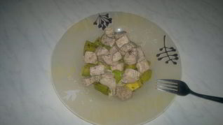 Рецепт Кабачок, свинина и паста — просто и вкусно