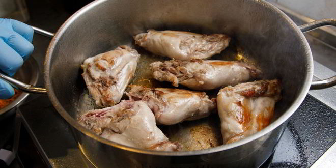 Рецепт кролик в сливочном соусе