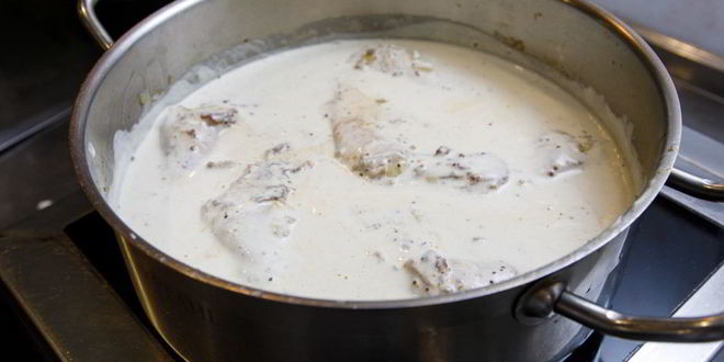 Рецепт кролик в сливочном соусе