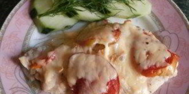 Рецепт куриная грудка с помидорами в духовке