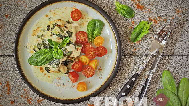 Рецепт Куриная грудка со шпинатом