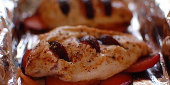 Рецепт куриная грудка со сливами