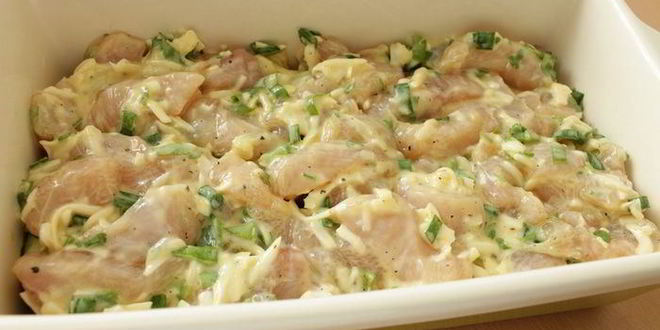 Рецепт куриное филе, запеченное с овощами