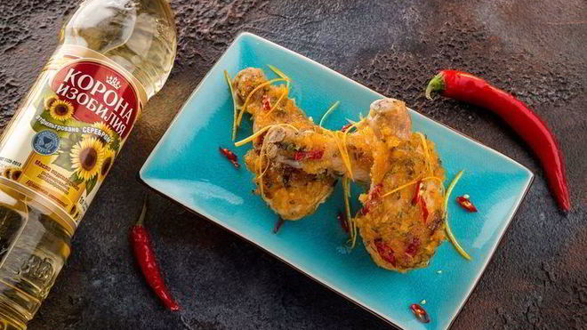 Рецепт Куриные бедра в апельсиновой глазури