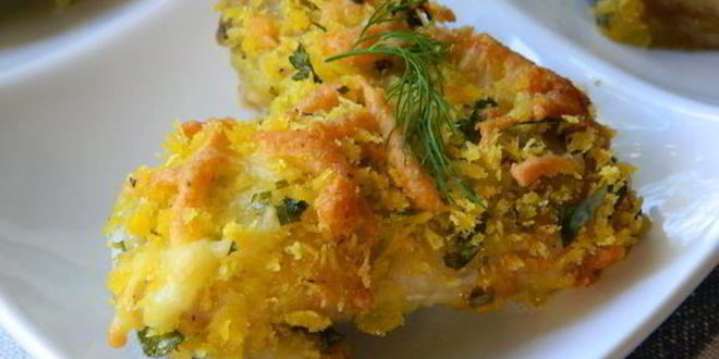 Рецепт куриные крылышки в хрустящей, сырной шубке