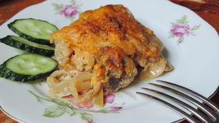 Рецепт Куриные окорочка в сметанно-томатном соусе