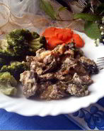 Куриные сердечки в сливочном соусе