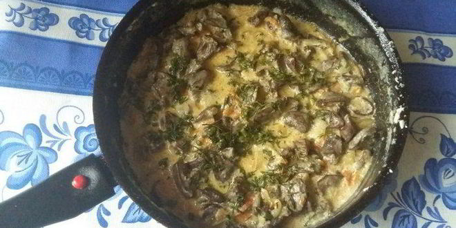 Рецепт куриные сердечки в сливочном соусе