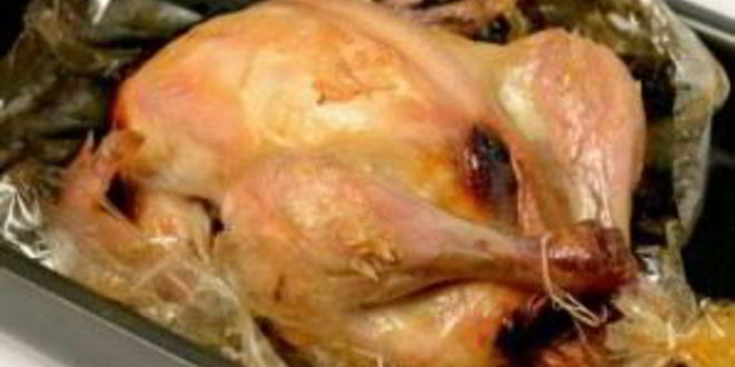 Рецепт курица, фаршированная яблоками и черносливом