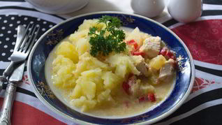 Рецепт Курица с овощами и ананасами