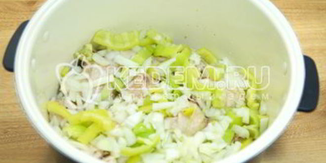 Рецепт курица с овощами в мультиварке