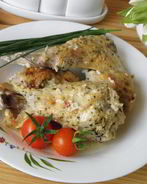 Курица в духовке под сметанным соусом