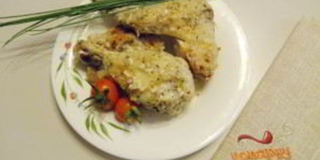 Рецепт курица в духовке под сметанным соусом