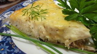 Рецепт Курица, запеченная с рисом и сыром