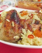 Курица запеченная с рисом