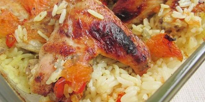 Рецепт курица запеченная с рисом