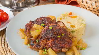 Рецепт Курица, запеченная в ананасовом соусе