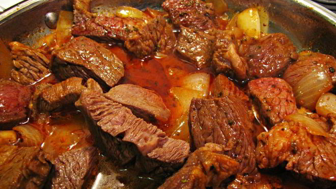 Рецепт Мясо по-петровски