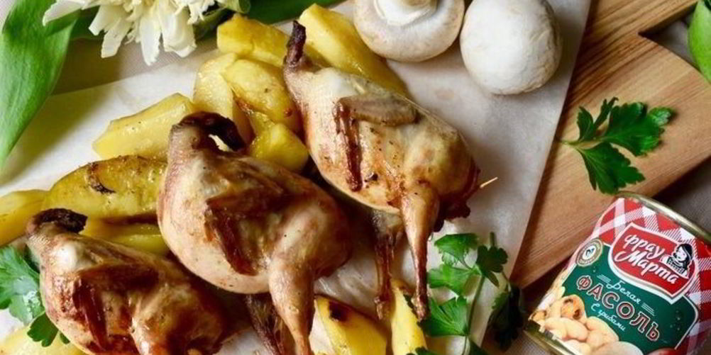 Как приготовить перепелки, фаршированные фасолью и грибами