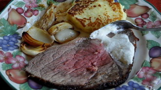 Рецепт Ростбиф с хреновым соусом