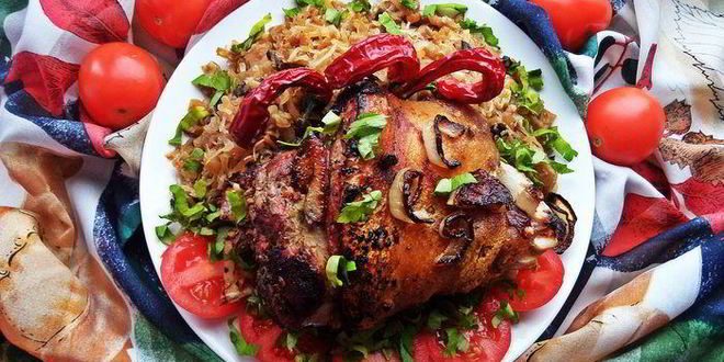 Рецепт рулька с разной капустой и грибами