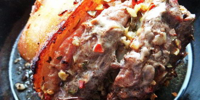 Рецепт рулька с разной капустой и грибами