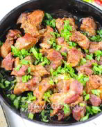 Свинина кусочками в духовке