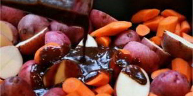 Рецепт свинина, запеченная с овощами