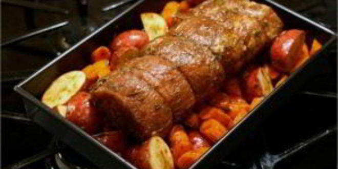 Рецепт свинина, запеченная с овощами