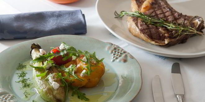 Рецепт телятина на кости с печеными овощами