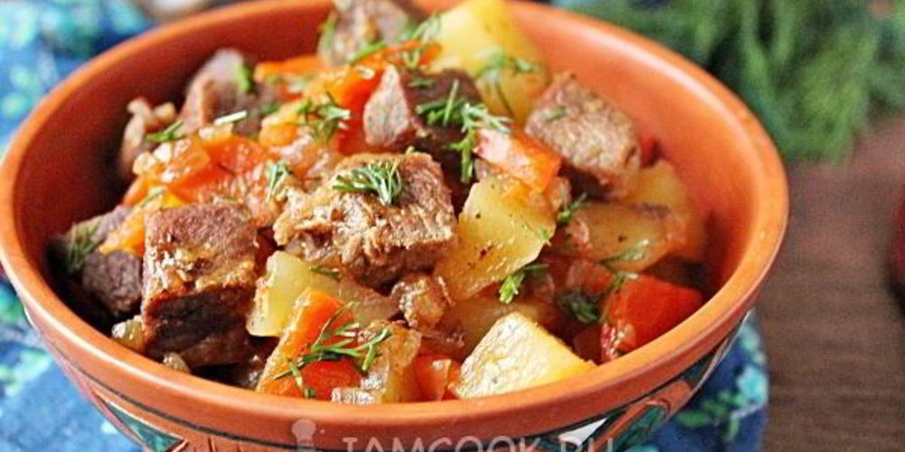 Рецепт мясо с картошкой в мультиварке