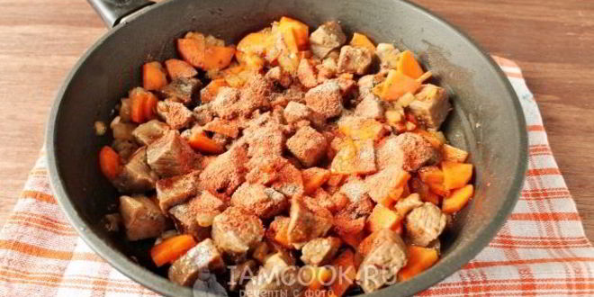 Рецепт тушеная говядина с картошкой в духовке