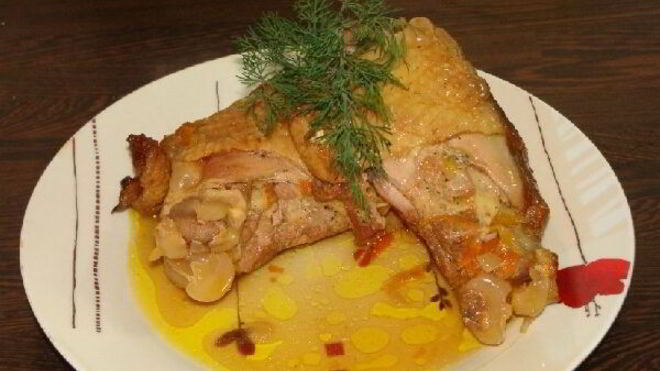 Рецепт Тушеная курица с овощами